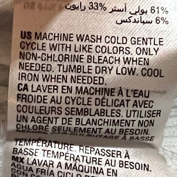 Style & Co Women's Clear Blue Star Print Ribbed Henley Top Petite PP NWT - Picture 5 of 5